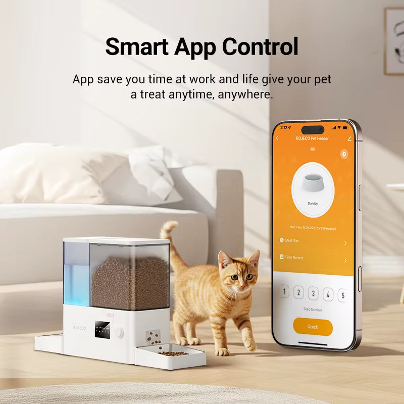 Revolutionize Your Pet Care with the 8.5L Smart Automatic Pet Feeder & Water Fountain - WiFi App Control for Dogs and Cats!