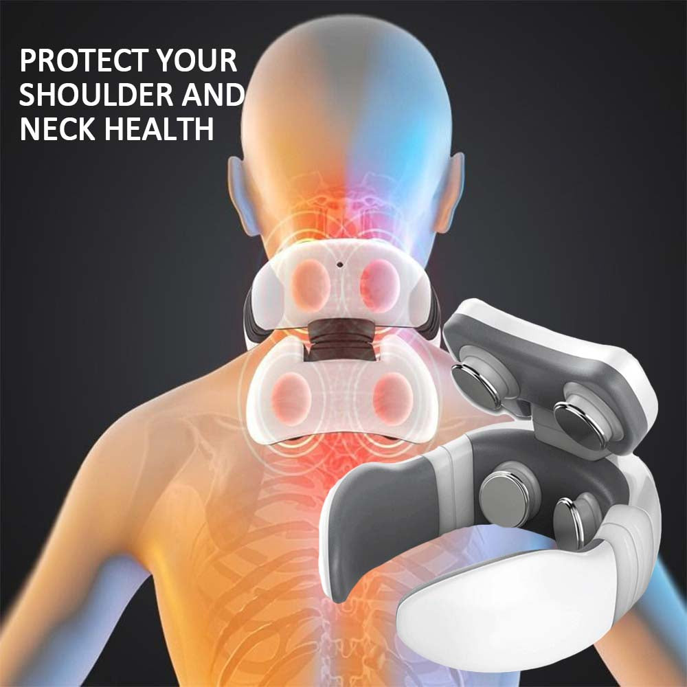 Revitalize Your Body with the Smart Electric Pulse Back and Neck Massager – 4 Heads for Ultimate Pain Relief and Relaxation
