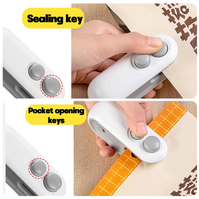 Revolutionary Portable Mini Heat Bag Sealer – Keep Your Snacks Fresh with This USB Rechargeable Sealing Machine!