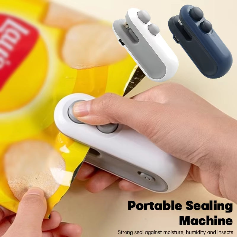 Revolutionary Portable Mini Heat Bag Sealer – Keep Your Snacks Fresh with This USB Rechargeable Sealing Machine!
