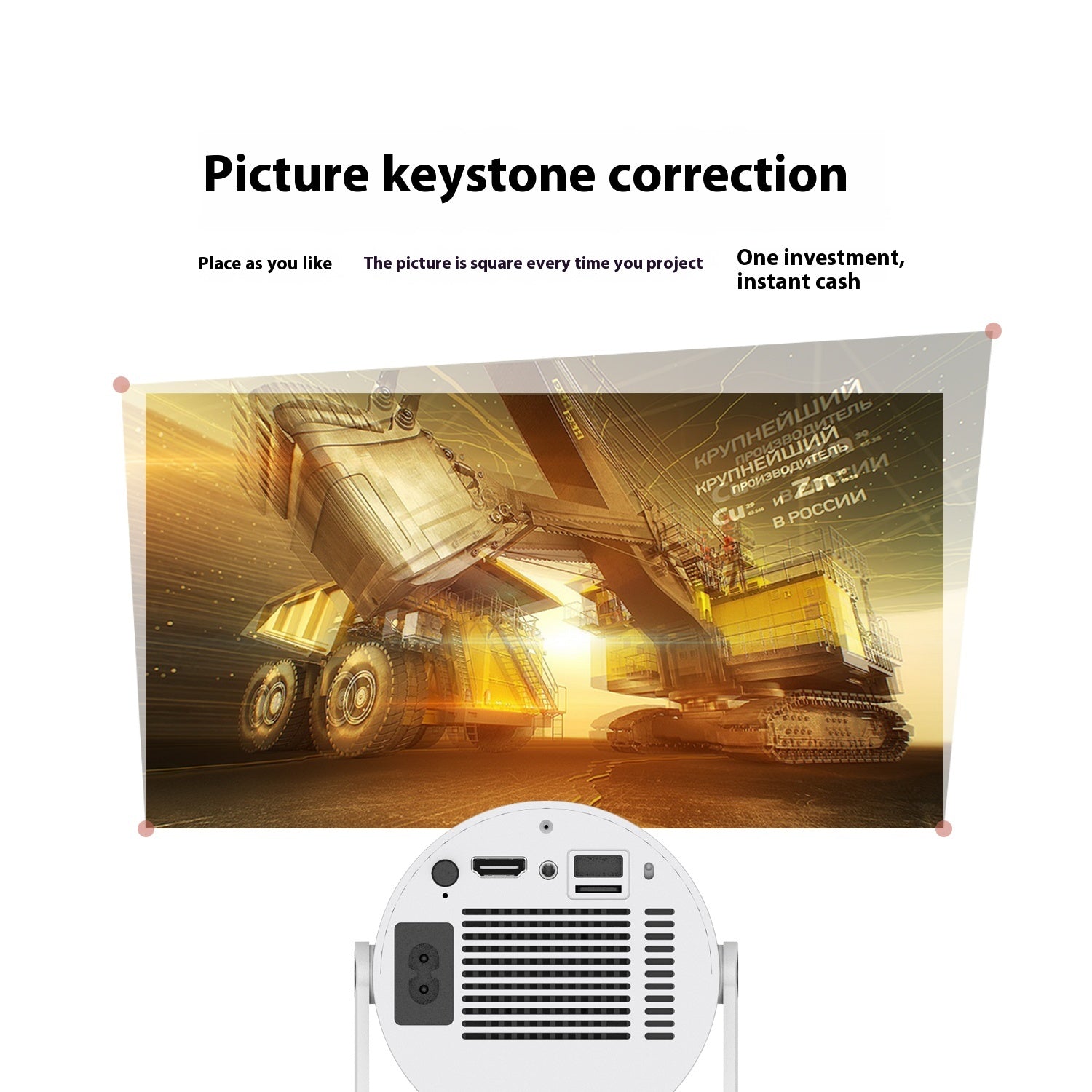 Experience Stunning Home Entertainment with the Magcubic HY300 Portable Projector - 180° Projection Angle & Automatic Focus