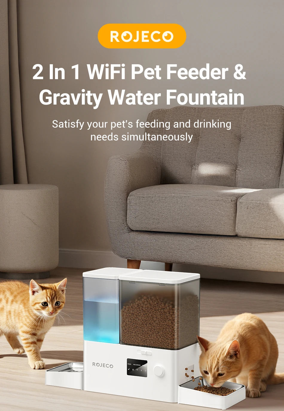 Smart Automatic Pet Feeder & Water Fountain