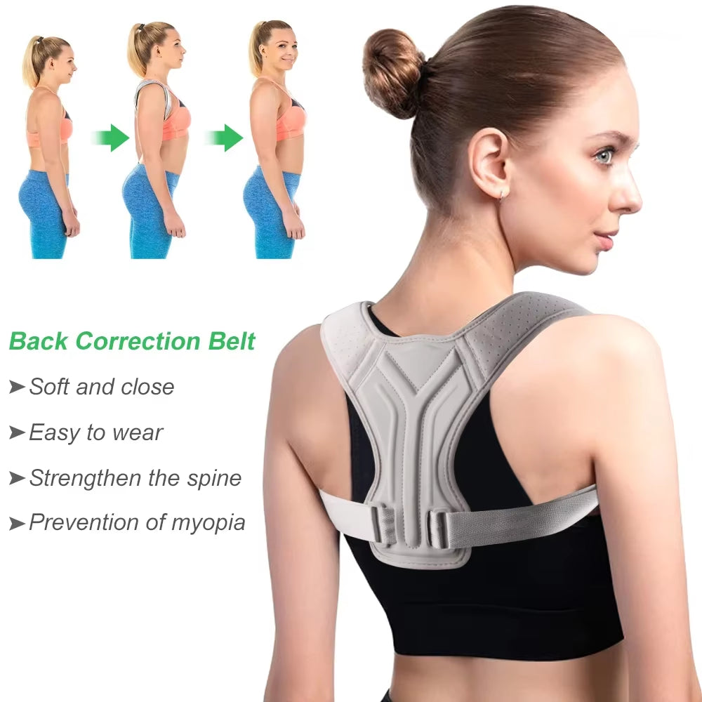 Back Posture Corrector Belt Brace Hunchback Corrector Adult Men and Women Sitting Posture Correction Belt Shoulder Straight Back