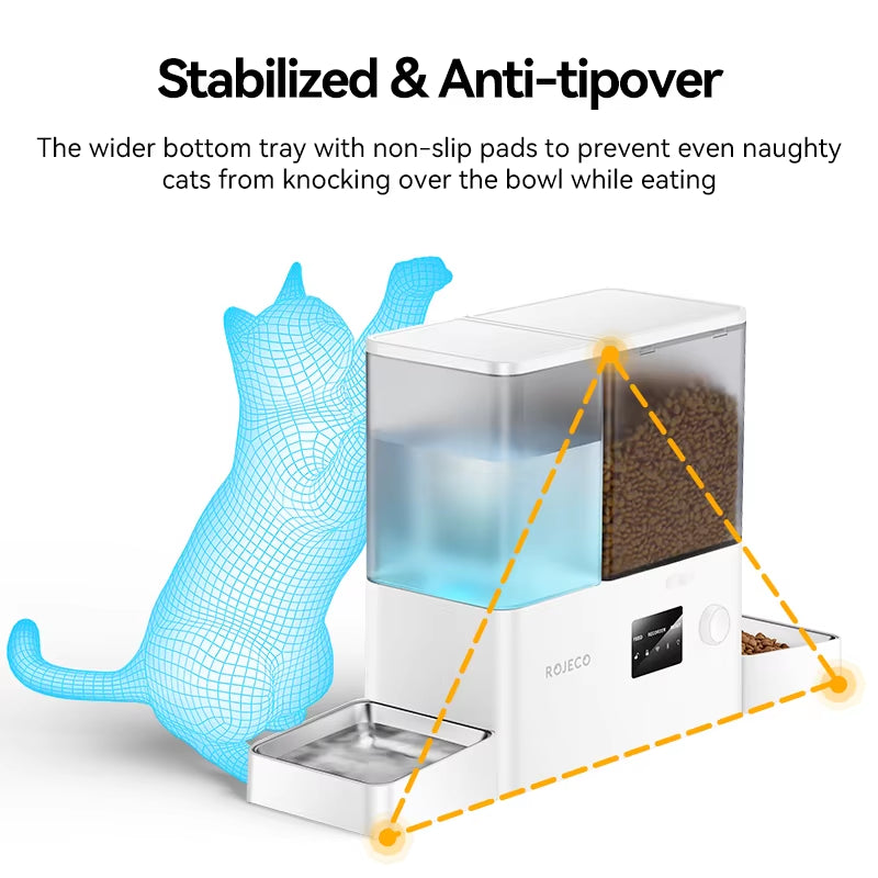 Revolutionize Your Pet Care with the 8.5L Smart Automatic Pet Feeder & Water Fountain - WiFi App Control for Dogs and Cats!