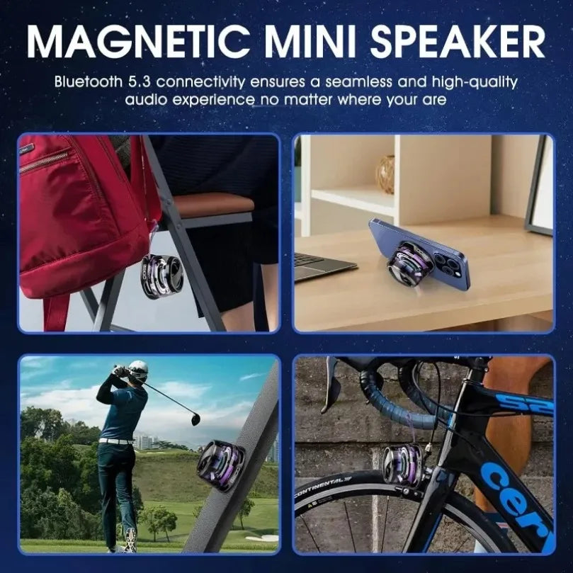 Portable Bluetooth Speaker HECATE G200 RGB Lighting Magnetic Speaker BT5.3 Mini Sound Box 7 Hours Playback Phone Holder