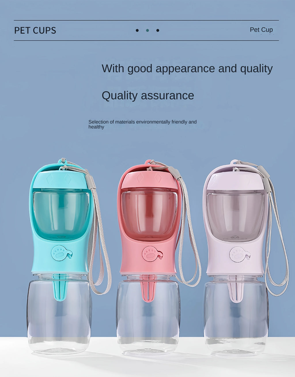 Portable Dog & Cat Water Bottle with Food Dispenser