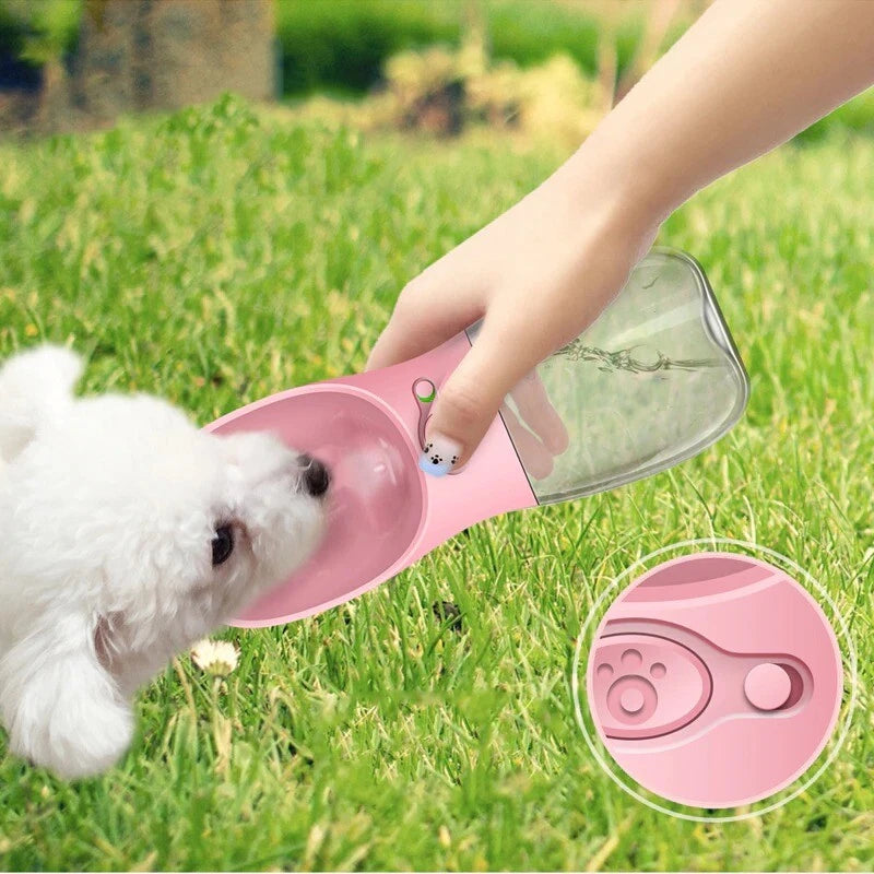 Portable Dog & Cat Water Bottle with Food Dispenser